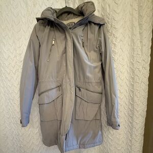 Buckle Gray Hooded Jacket